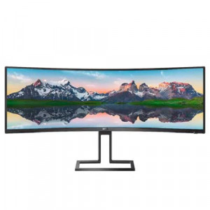 MONITOR Philips 498P9Z 48.8 inch, Panel Type: VA, Backlight: WLED ,Resolution: 5120x1440, Aspect Ratio: 32:9, Refresh Rate:165Hz, Responsetime GtG: 5 ms, Brightness: 450 cd/m², Contrast (static): 3000:1,Contrast (dynamic): 80M:1, Viewing angle: 178/178,