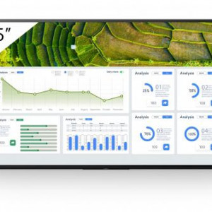 Monitor signage Sony BZ30L, 55", 440nit, 24/7, UHD, panel IPS, D-LED, 8ms, contrast static 1200:1, contrast dinamic 300000:1, mătuire 1%, Android 10, stocare 16GB. Miracast, Chromecast built-in, AirPlay, Apple HomeKit, Google Play Store. Conectivitate: