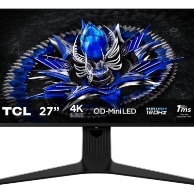 Monitor TCL 27" 27R83U, Diagonal (inch): 27, Diagonal (cm): 69, Aspect ratio: 16:9, Panel: QD-Mini LED, Resolution: 3840x2160, Refresh Rate: 160Hz, Response time GtG: 1ms, Brightness (max): 1600 cd/m², Contrast (static) : 4000:1, Viewing angle: 178/178, - Img 2