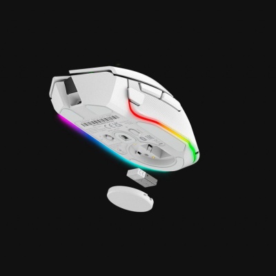 Mouse Razer cu fir Razer Basilisk V3 PRO, butoane programabile 10+1, Razer™ HyperScroll Tilt Wheel, 11 zone de iluminare Chroma RGB, alb - Img 2