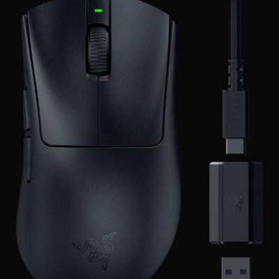 Mouse Razer DeathAdder V3 HyperSpeed EU, rezolutie 26000 DPI, senzor Focus X Optical, 8 butoane programabile, durata de viata baterie pana la 100 de ore in 1000 Hz si pana la 20 de ore in 8000 Hz, negru - Img 5