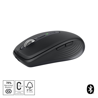 Mouse wireless Logitech MX Anywhere 3S, cu laser, 6 butoane, rezolutie maxima 8000 DPI, negru - Img 3