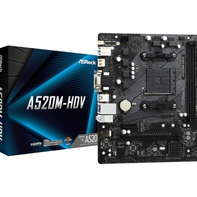 Placa de baza ASRock A520M-HDV, Socket AM4