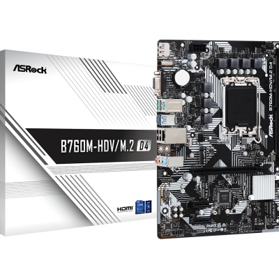 Placa de baza ASRock B760M-HDV/M.2 D4, Socket 1700, DDR4, Micro-ATX