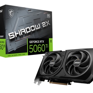 Placa Video MSI GEFORCE RTX 5060 TI SHADOW 2X OC PLUS 16GB GDDR7 128 bit, PCIE 5.0, 1x HDMI 3x DP