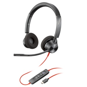 Poly Blackwire 3320 Stereo Microsoft Teams Certified USB-C Headset +USB-C/A Adapter