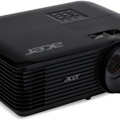 Proiector Acer X1228H, XGA 1024*768, up to WUXGA 1920*1200, 4500 lumeni, DLP 3D ready, 4:3/ 16:9, 20.000:1, dimensiune maxima imagine 300", distanta maxima de proiectie 11.8 m, boxa 3W, lampa 6.000 ore/ 15.000 ore Ecomode, 24-32 dB, 2.8 kg, D-sub, HDMI,