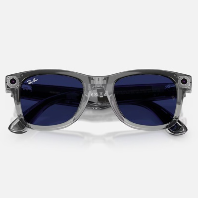 Ray-Ban Meta Wayfarer Gen 2 High Bridge FIT Transparent Grey Clear/Sapphire Transitions 50 - Img 4