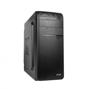 Sistem Desktop PC Horizon Intel Core i3-10100 3.6GHz LGA1200, Placa de baza Asus Prime H510M-K LGA1200 2x DDR4 1x HDMI 4x SATA, Memorie RAM 8GB 2666MHz, SSD 256GB, Carcasa Deluxe DW600 Mid-Tower ATX 2x USB 3.0 negru, Windows 11 Pro
