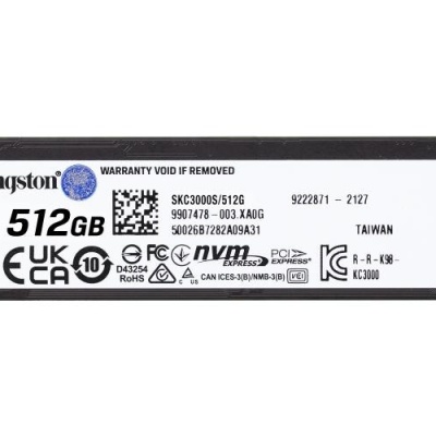 SSD Kingston SKC3000S/512G, 512GB, M2 , PCIe 4.0 , NVMe - Img 3