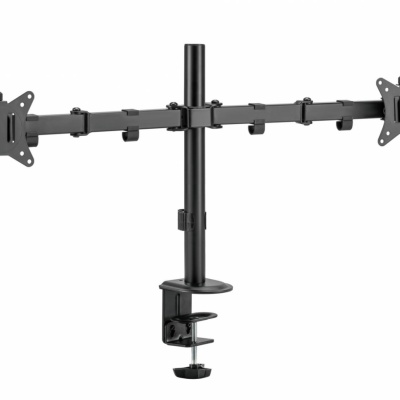 Suport 2 monitoare SeriouxMM66-C024, brat articulat monitor, compatibilitate dimensiune ecran 17"-32", greutate maximă suportata: (per ecran): 9kg, VESA: 75x75, 100x100, inclinare: +45°~-45°, pivotare: +90°~-90°, rotația ecranului: + 180°~-180°, - Img 2