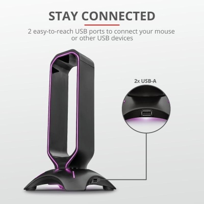 Suport Casti Trust GXT 265 Cintar RGB Headset Stand - Img 5