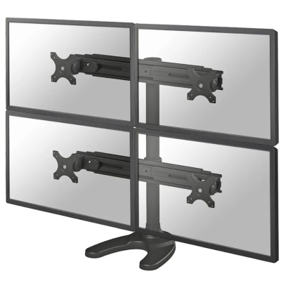 Suport cvadruplu monitor de birou Neomounts FPMA-D700DD4; pentru display-uri cu diagonale 19"-30", sistem de prindere VESA 75x75~100x100, greutate maxima suportata 8kg - per ecran, full motion, tilt +180°, swivel +180°, rotate +360°; inaltime reglabila