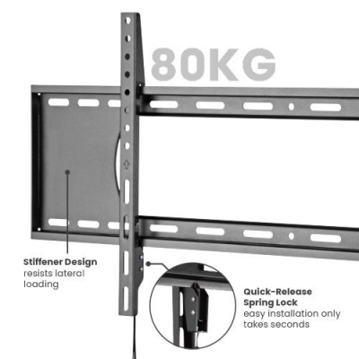 Suport TV de perete Serioux TV73-48F, compatibilitate dimensiune ecran: 43"-90", compatibilitate VESA:50x50, 75x75, 100x100, 100x150, 150x100, 100x200, 200x100, 150x150, 200x200, 200x300, 300x200, 200x400, 400x200, 300x300, 300x400, 400x300, 600x200, - Img 5