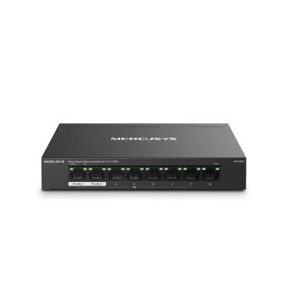 Switch Mercusys Desktop 8 porturi Gigabit, MS108GP, 7 porturi POE (1-7) , buget POE: 65 W, Standarde si protocoale: IEEE 802.3x Flow Control, Dimensiuni: 171*98*27 mm.