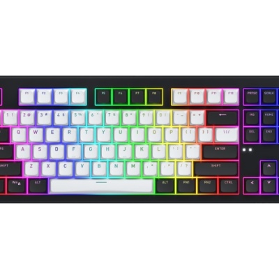 Tastatura mecanica wirelss Hator Rockfall 3 Mecha TKL conectivitate USB, pollingrate 1000Hz, iluminare RGB cu functia de a customiza fiecare tasta individual, tip switch HATOR Aurum Orange Linear rev.1.0, durata de viata switch 70M de clickuri, durata de