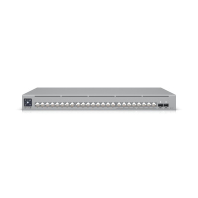 UBIQUITI UNIFI PRO MAX SWITCH 24-PORTPOE, interfata de retea (16) porturi GbE RJ45, (8) porturi 1/2,5 GbE RJ45, (2) porturi 10G SFP+, capacitate comutare 112 Gbps, AC/DC, internă, 450W, PoE disponibil 400W
