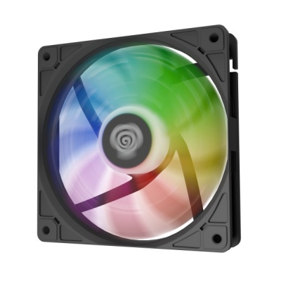 Ventilator GENESIS OXAL 120 ARGB NEGRU 1x120mm, 1150-1450 RPM, 42-46 CFM, 1.7 mmH2O, 3pin, 12VDC