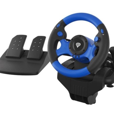 Volan Genesis cu fir Seaborg 350, interfata USB, 15 butoane, rotatie 180°, lungime cablu 200cm, compatibil cu Microsoft XBOX 360, XBOX One, Microsoft XBOX Series S, Microsoft XBOX Series X, Nintendo Switch, PC. Sony PlayStation 3, Sony PlayStation 4, - Img 4