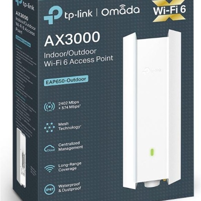 Wireless Access Point TP-Link EAP650-Outdoor, AX3000 Wireless Dual Band Indoor/Outdoor Access Point, 802.3at PoE, STANDARDE WIRELESS: IEEE 802.11ax/ac/n/g/b/a, interfata: 1× Port Ethernet (RJ-45) Gigabit (Suportă PoE 802.3at și Passive PoE), weather - Img 3