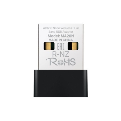 Adaptor USB Wireless MERCUSYS MA20N, Dual Band 200 + 433 Mbps, standarde wi fi IEEE 802.11 a, IEEE 802.11 ac, IEEE 802.11 b, IEEE 802.11 g, IEEE 802.11 n, securitate WPA/PSK, WPA2-PSK, WPA3-SAE, negru