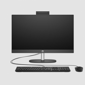 All-in-One HP ProOne 240 G10 23.8 inch Non-Touch IPS FHD cu procesor Intel Core i3-N300, video Integrat Intel Iris Xe Graphics, RAM 8GB, SSD 256GB, Fixed Stand, HP 125 White Wired Keyboard, HP 125 White Wired Mouse,, Shell White, greutate 5.37 Kg, Free