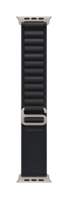 Apple Watch 49mm Black Alpine Loop - Large - Natural Titanium Finish