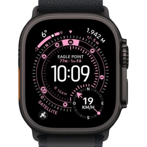 Apple Watch 49mm Black Alpine Loop - Small - Black Titanium Finish