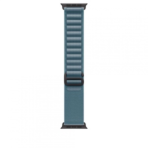 Apple Watch 49mm Light Blue Alpine Loop - Large - Black Titanium Finish