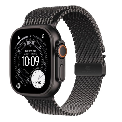 Apple Watch Ultra 3 GPS + Cellular 49mm Black Titanium Case with Black Titanium Milanese Loop - Medium - Img 2