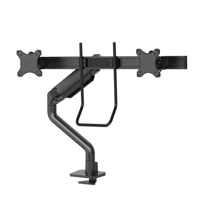 Brat dublu monitor Neomounts DS75S-950BL2; pentru display-uri cu diagonale 17"-32", sistem de prindere VESA 75x75~100x100, greutate maxima suportata 8 - per ecrankg, full motion, tilt 60°, swivel 90°, rotate 180°, distanta fata de perete 204-741mm; gas - Img 2