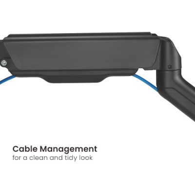 Braț pentru monitor cu contragreutate Material: Oțel, Plastic Tehnologie: Arc Suprafață finisaj : Vopsit electrostatic, Acoperire cu Pulbere Dimensiune compatibila ecran: 17"-32" Greutate maxima (pe ecran): 2~9 kg Compatibilitate VESA: 75x75, 100x100 - Img 5