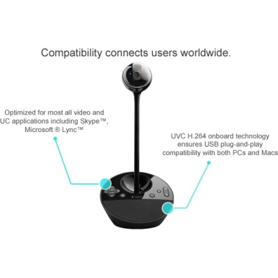 Camera videoconferinta Logitech BCC950, rezolutie Full HD 1080p - Img 4