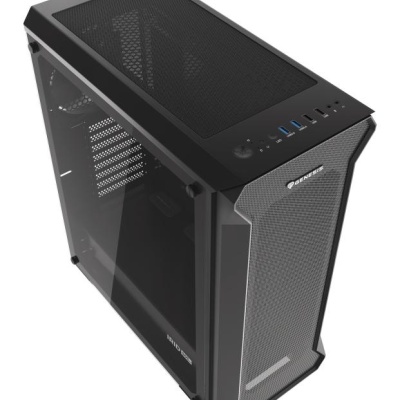 Carcasa GENESIS IRID 505 V2 Mid Tower NEGRU, Tempered Glass, Sloturi Expansiune 8, Drive Bays: 2x3.5" 7x2.5", Ventilatoare Suportate: 6 (spate: 1x120mm, fata: 3x120mm sau 2x140mm, sus: 2x120mm sau 2x140mm), Ventilatoare Incluse: 4 (2x120mm), Format Placa - Img 5