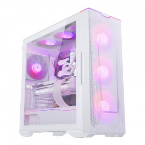 Carcasa PC Eclipse G500A D-RGB Mid-Tower, Tempered Glass - white, 3x140 mm preinstalled fans, E-ATX