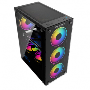 Carcasa PRO GAMING ELEMENT Mid Tower ARGB Negru - Img 4