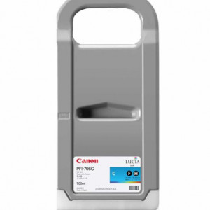 Cartus cerneala Canon PFI-706C, cyan, capacitate 700ml, pentru Canon iPF8300/8300S, iPF8400, iPF9400/9400S