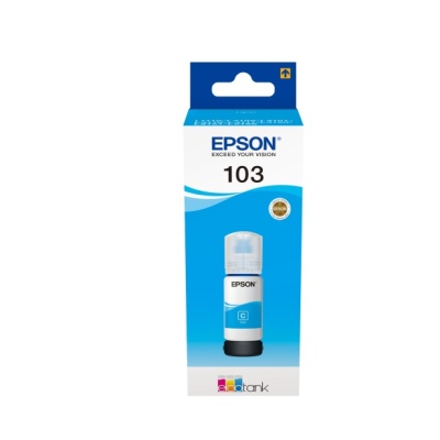 Cartus cerneala Epson 103 ECOTANK , cyan, capacitate 70ml, pentru L1110, L1110 CIS, L1110 MEAF, L3100 CIS, L3101 CIS, L3110, L3110 CIS, L3110 MEAF, L3111. - Img 2