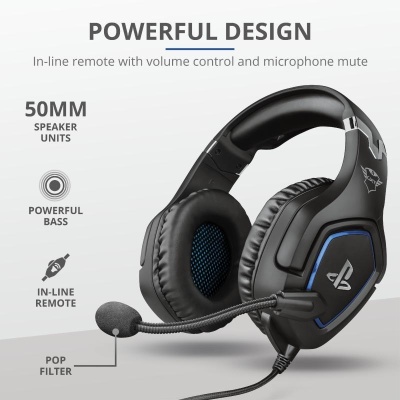 Casti cu microfon GXT 488 Forze PS4 Gaming, negru - Img 2