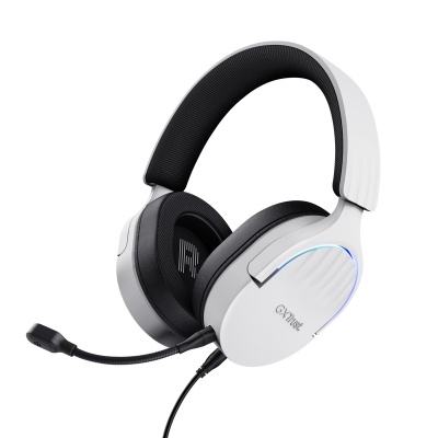 Casti gaming TrustGXT 490P Fayzo cu fir, interfata USB 2.0, frecventa de raspuns 20 Hz - 20.000 Hz, sensivitate 100 dB, alb