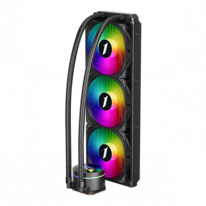 Cooler Procesor 1STPLAYER THUNDERSTORM TS3 360 NEGRU, marime radiator 380mm, 3 ventilatoare ARGB, Viteza ventilatoare 600-1800 RPM +/- 10%, Viteza pompa: 2500 +/- 10%, Suport AMD: AM5/AM4/AM3/AM2/FM3/FM2/FM1, suport INTEL: LGA1700/115x/1366/2011 Airflow: - Img 2