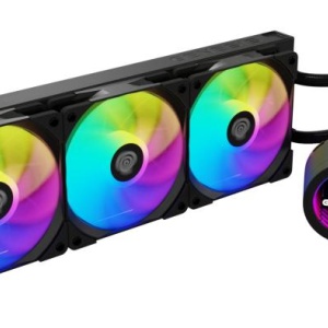 Cooler Procesor GENESIS HYDRIA 360 ARGB NEGRU, dimensiune radiator 397x120x27mm, 3 ventilatoare ARGB, Viteza ventilatoare: 500-1550 RPM, Airflow ventilatoare: 80 CFM, Suport AMD: AM4/AM5, suport INTEL: LGA 1151/1156/1150/1200/1700/1851 - Img 5