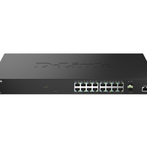 D-Link DMS-1250-18/E. Switch type: Managed, Switch layer: L2. Basic switching RJ-45 Ethernet ports type: 2.5G Ethernet (100/1000/2500), Basic switching RJ-45 Ethernet ports quantity: 16. MAC address table: 16000 entries, Switching capacity: 120 Gbit/s.