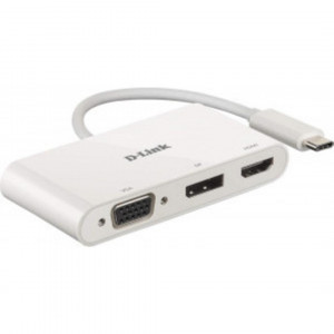 D-Link DUB-V310 3-in-1 USB-C Hub with HDMI, VGA and DisplayPort DUB-V310 ,1* USB-C connector , 1* HDMI Port, 1* VGA, 1* DisplayPort.