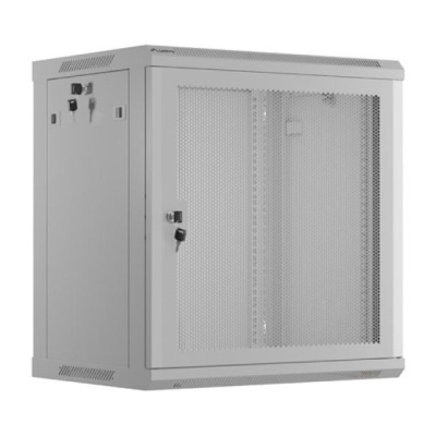 Dulap rack 19" perete 12U / 600x450 cu ușă perforată, gri (flat pack)