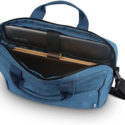 Geanta laptop Lenovo Casual Toploader T210, 15.6", Blue, rezistent la apa, compartiment accesorii, compartiment laptop captusit, Material: Textil, Dimensiuni externe: 362 x 22 x 250 mm, Greutate: 465g - Img 3