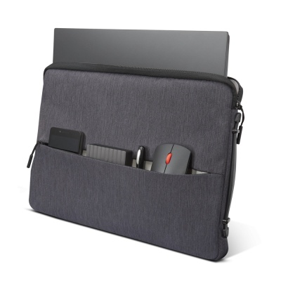 Husa laptop Lenovo Urban 15.6", Negru, Functii: Rezistent la apa, Interior captusit, Numar compartimente interioare: 1, Tip inchidere: Fermoar, Material: Poliester, Dimendiuni (Lungime x Inaltime x Adancime): 395mm x 28mm x 270mm, Greutate: 288g - Img 2