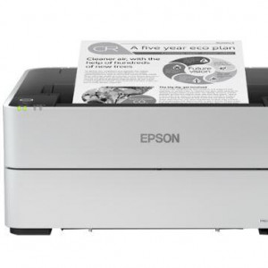 Imprimanta inkjet mono CISS Epson M1180, dimensiune A4, viteza max 39 ppm, Duplex, rezolutie printer 1200x2400dpi, alimentare hartie 250 coli, interfata: USB, Ethernet, WiFi, Wi-Fi Direct, consumabile: C13T03P14A ( 120ml) , doua recipiente de cerneala