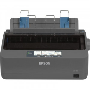 Imprimanta matriceala mono Epson LX-350, dimensiune A4, numar ace: 9 pini, viteza 15cpi, rezolutie 240x144dpi, memorie 128KB, limbaje de printare IBM PPDS, ESC/P, interfata USB 2.0, Bidirectional parallel, RS- 232, ribbon inclus, consumabile: S015637,
