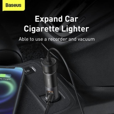 Incarcator auto Baseus Share Together, 1 x USB Output 5V/3A, 1 x USB Type-C max 5V/3A si 1 x bricheta auto 60W, total output 120W, pt. bricheta auto, gri - Img 10